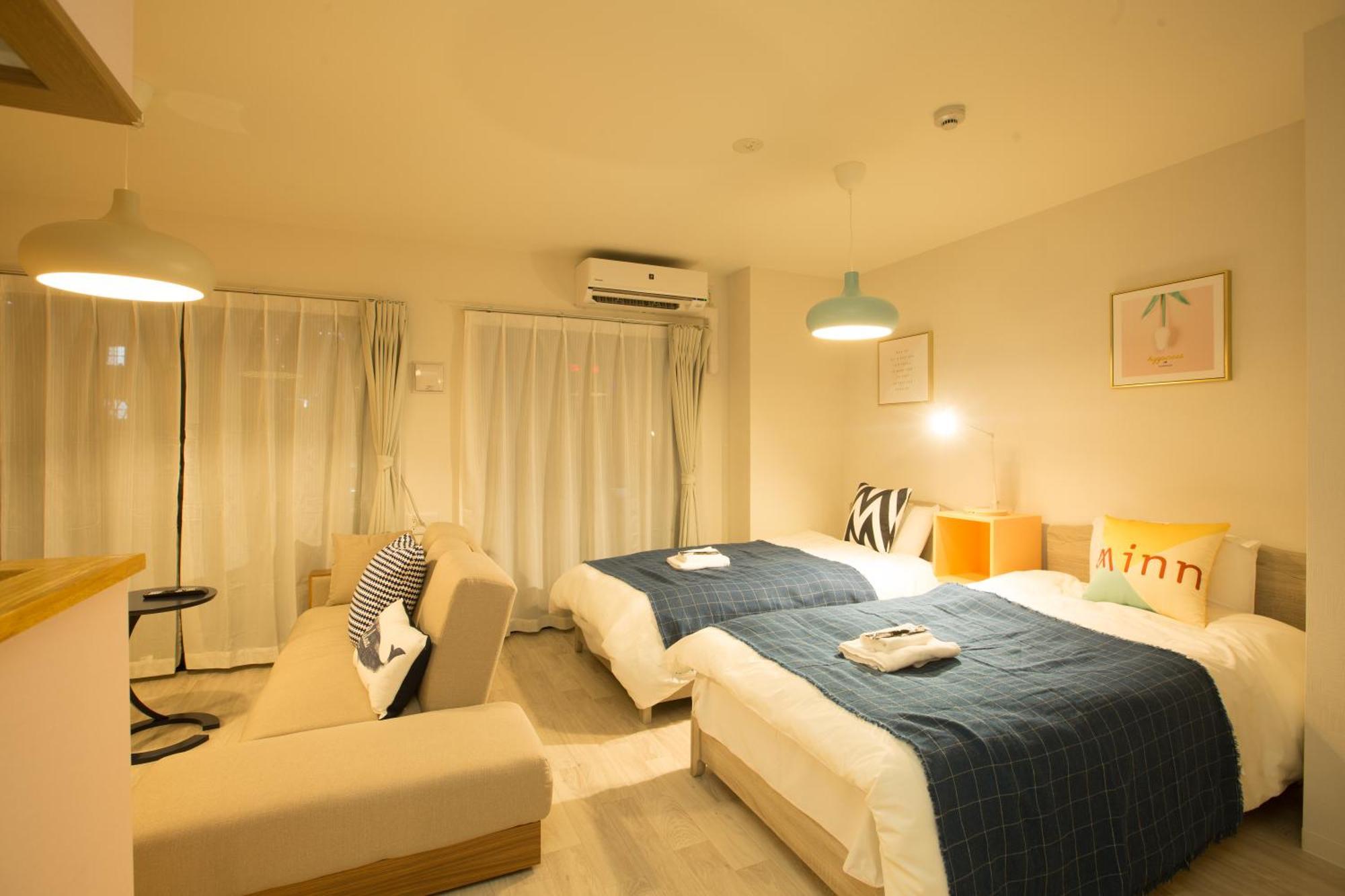 Sky Living Namba Apartman Oszaka Szoba fotó