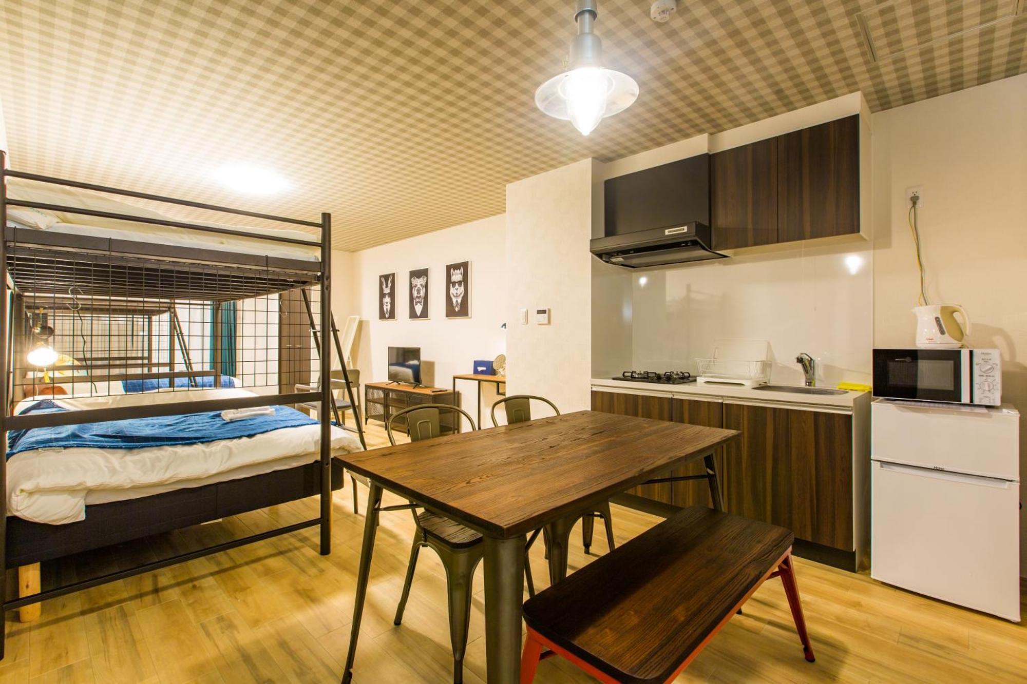 Sky Living Namba Apartman Oszaka Szoba fotó